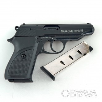 Стартовий пістолет SUR 2608 black - дозволена турецька копія Walther PP/PPK, що . . фото 1