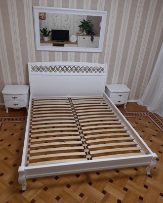 Предлагаем недорогую двуспальную кровать Ажур арт с ажурной резьбой на изго. . фото 2