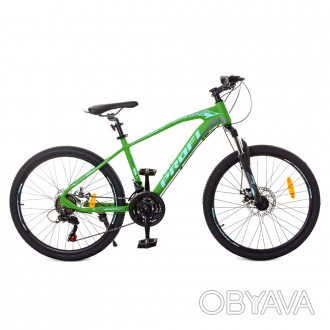 Велосипед 24 д. G24VELOCITY A24.1алюм.рама 15",SHIMANO 21SP,алюм.DB,зелено-черны. . фото 1