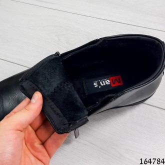 
Ботинки туфли мужские демисезонные черные из эко кожи, внутри флис (легкий эко . . фото 5