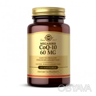  Solgar CoQ10 60 mg является жирорастворимым антиоксидантом, который поддерживае. . фото 1
