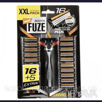 Описание
Станок для бритья Body-X Fuze XXL Pack, станок + 21 сменная кассета в к. . фото 1