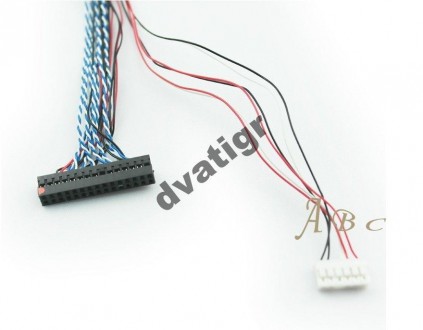 LVDS кабель для Led матриц, длина 25см IPEX 40 Pins 0.5mm 
для 9"- 15,6&qu. . фото 4