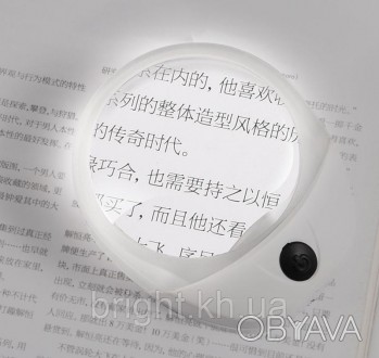 Настольная лупа PW6010C 10X с LED подсветкой 
Настольная контактная лупа Kromate. . фото 1