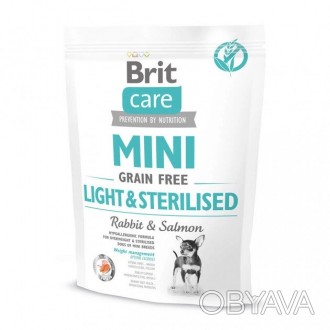 Сухой корм Brit Care GF Mini Light Sterilised 0,4 kg (для взрослых собак миниатю. . фото 1