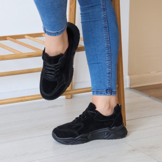Женские кроссовки черные Oparis 3188 Кроссовки женские выполнены из обувного иск. . фото 7