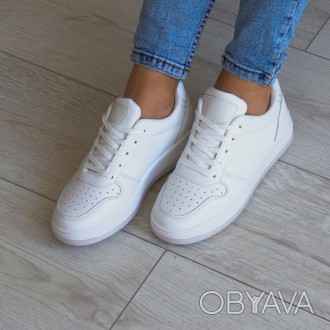 Женские кроссовки белые Oparis 3199 Кроссовки женские выполнены из обувного иску. . фото 1