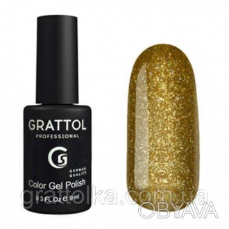 Гель-лак Grattol Luxury Stones YASHMA 06 (темное золото с золотым голографически
