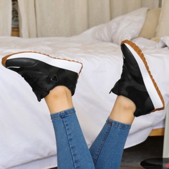 Женские кроссовки черные Murava 3197 Кроссовки женские выполнены из обувного иск. . фото 6