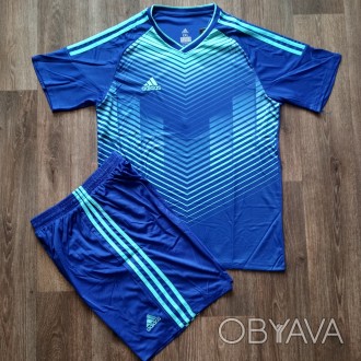 Форма футбольная Adidas синяя BR
Комплект : Футболка + Шорты
Мы делаем нанесение. . фото 1