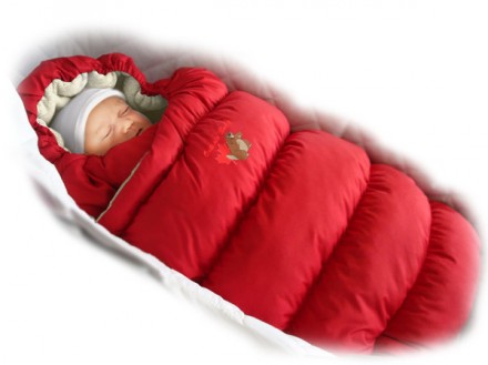Зимний пуховый конверт одеяло для новорожденных на меху "Inflated”. Разные цвета. . фото 2