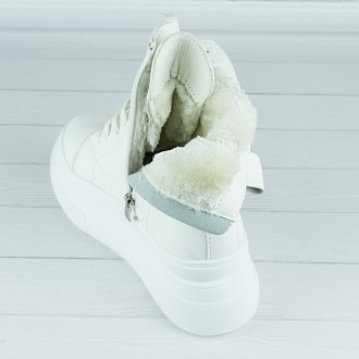 Ботинки женские зимние белые на шнурках и молнии эко кожа b-465
Сезон: зима
Мате. . фото 4