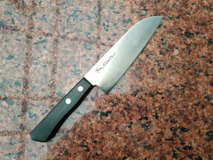 Елітна високоякісна, високовуглецева нержавіюча сталь ATS-34. Santoku - японська. . фото 6