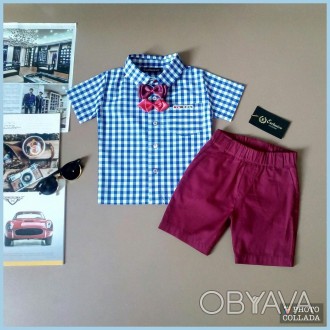 Нарядный и стильный костюм для мальчика "Baby с шортами"
Качество Люкс 
Тениска . . фото 1