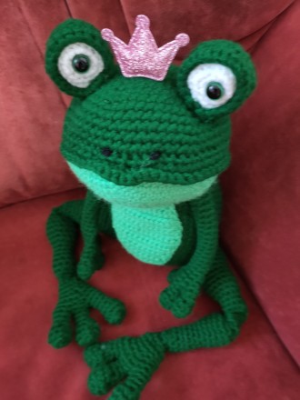 вязаная игрушка жаба лягушка крючком ручная робота. Нововолынск. фото 1 вязаная игрушка жаба лягушка крючком ручная робота. Нововолынск. фото 1