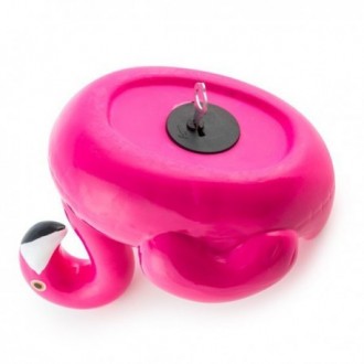 Яркая керамическая копилка с удобным ключиком в виде яркого фламинго - милый акс. . фото 3