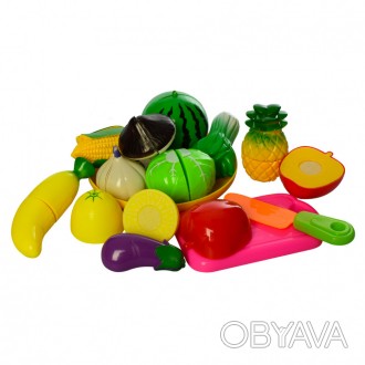 Овощи и фрукты – разноцветный детский комплект, который изготовлен из прочного, . . фото 1