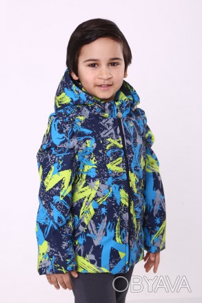 Куртка-жилетка 2 в 1 для мальчиков 4 — 8 лет утепленная с отстегивающимися рукав. . фото 1