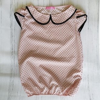 Блузка с коротким рукавом, для девочки, розовая в горошек, Julia, SmileTime 128. Кривой Рог. фото 1 Блузка с коротким рукавом, для девочки, розовая в горошек, Julia, SmileTime 128. Кривой Рог. фото 1