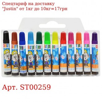 Фломастери PVC 12цв ST00259 (288наб). Харків. фото 1 Фломастери PVC 12цв ST00259 (288наб). Харків. фото 1