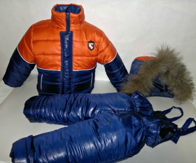 Зимний комбинезон на мальчика состоит из зимней куртки и  полукомбинезона (штани. . фото 7