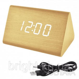 Часы сетевые VST-864-6 белые, (корпус желтый), USB. . фото 1