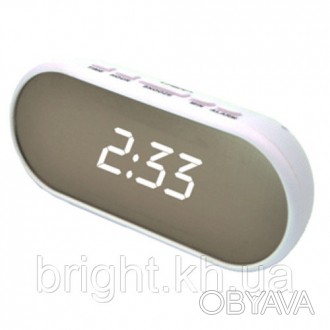 Часы сетевые VST-712Y-6, белые, USB. . фото 1