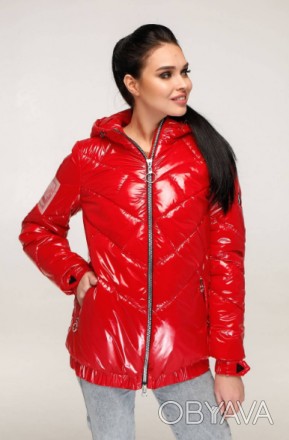 
Демисезонная стеганая куртка с силиконом на молнии, с капюшоном, силиконовой на. . фото 1