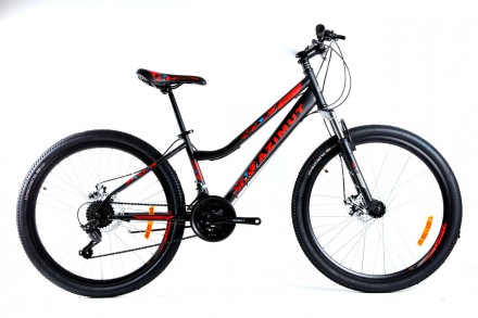Горный велосипед женский Azimut Pixel 26 D черно-красный. Харьков. фото 1