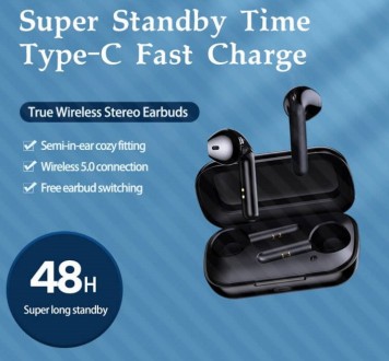 Описание Наушников Bluetooth REMAX True Wireless Stereo Earbuds TWS-18 в кейсе, . . фото 4