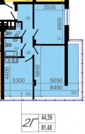 Продается 2-комнатная квартира свободной планировки в ЖК Фаворит с видом на Набе. . фото 8