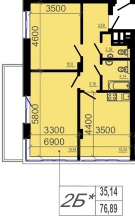 Продается 2-комнатная квартира свободной планировки в ЖК Фаворит с видом на Набе. . фото 7