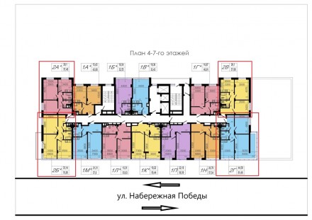 Продается 2-комнатная квартира свободной планировки в ЖК Фаворит с видом на Набе. . фото 4