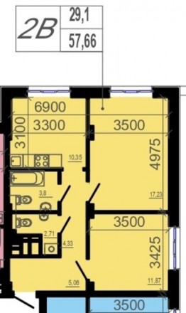 Продается 2-комнатная квартира свободной планировки в ЖК Фаворит с видом на Набе. . фото 6