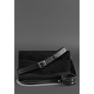 
Стильна і елегантна сумка Еліс виконана з високоякісної шкіри чорного кольору з. . фото 6