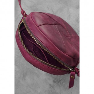 
Витончена і оригінальна сумка з натуральної шкіри виноградного відтінку зі зруч. . фото 6