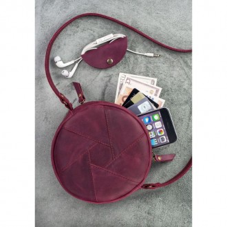 
Витончена і оригінальна сумка з натуральної шкіри виноградного відтінку зі зруч. . фото 3
