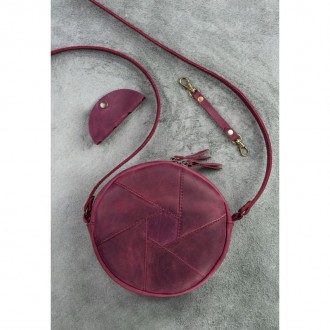 
Витончена і оригінальна сумка з натуральної шкіри виноградного відтінку зі зруч. . фото 4