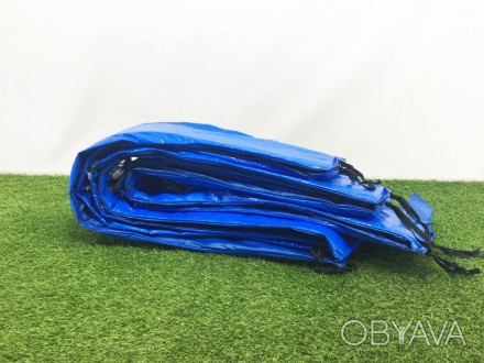 
Защитный бортик синего цвета для батута размером 305 см.
Накидка прочная и долг. . фото 1