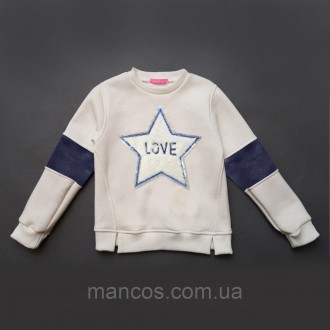 Красивый свитшот для девочки SmileTime Star, молочный 122. Кривой Рог. фото 1 Красивый свитшот для девочки SmileTime Star, молочный 122. Кривой Рог. фото 1