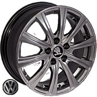 Диски литые R15 PCD5x100 на Skoda, Seat, Audi, VW, Subaru ZF SSL447 HB ET38 DIA5. . фото 2