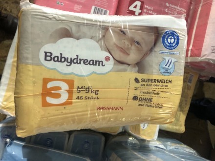 Ліквідація товару!!!
Підгузки Baby Dream 3,4,5
Ціна від 137,43 грн. до 305,26 . . фото 2