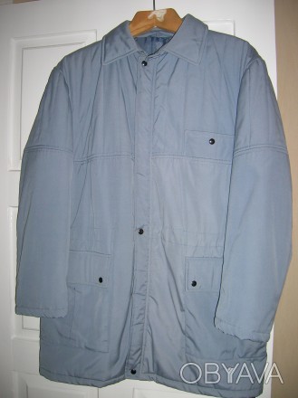Куртка всесезонная р.52-54 серая плащевка на утеплителе и подкладке. На молнии и. . фото 1