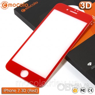 Защитное 3D стекло Mocolo 9H для iPhone 7 на весь экран (Red).
 
Основные характ. . фото 1