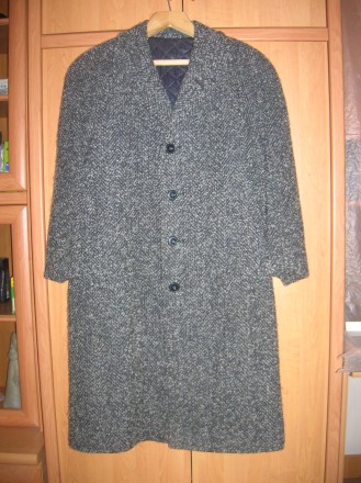 Шикарное модное пальто на весну-осень-зиму  из ткани букле серый меланж , нить-ш. . фото 2