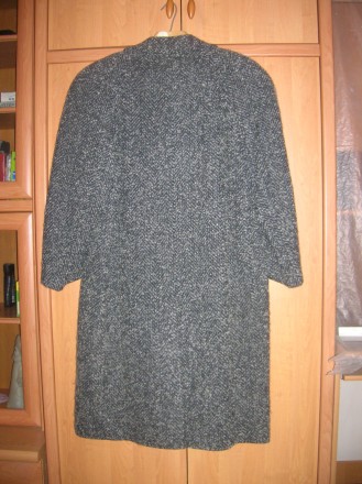 Шикарное модное пальто на весну-осень-зиму  из ткани букле серый меланж , нить-ш. . фото 3