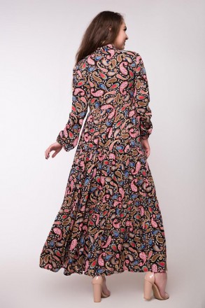 
Длинное летнее платье макси с бантом и растительным принтом D630S-7 розовое
Дли. . фото 3