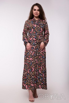 
Длинное летнее платье макси с бантом и растительным принтом D630S-7 розовое
Дли. . фото 1