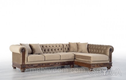 Угловой диван Манчестер фабрики Мебус имеет изящный классический дизайн, украшен. . фото 1