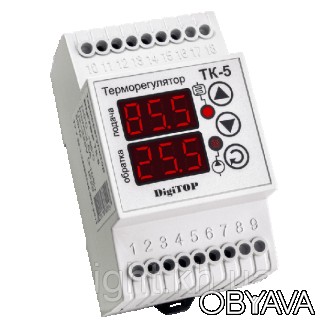 Двоканальний цифровий регулятор температури TK-5 (далі - терморегулятор призначе. . фото 1